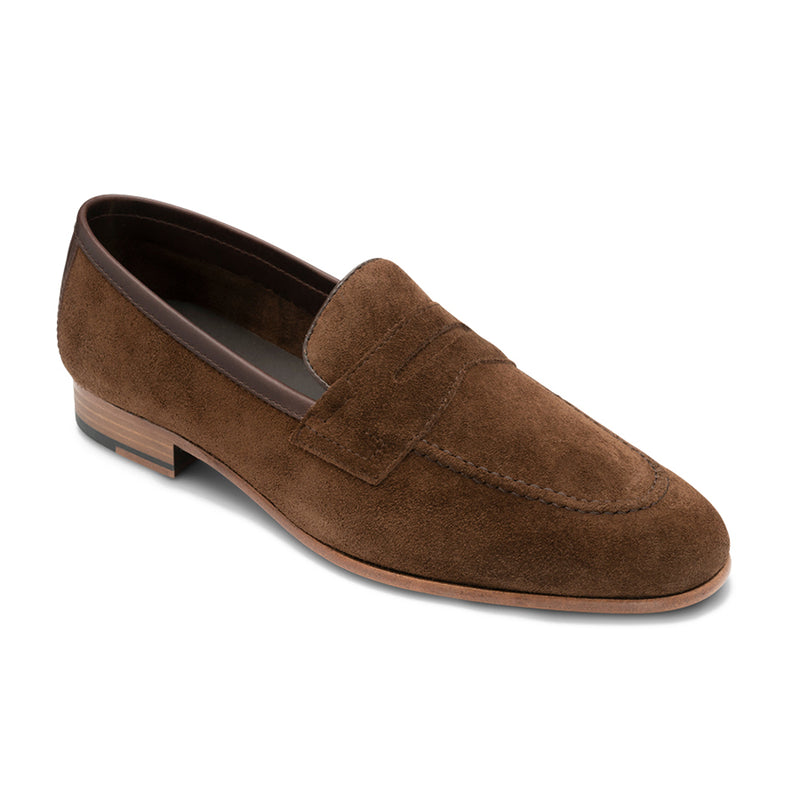Pantofi Loafer Darwin Dark Brown Suede