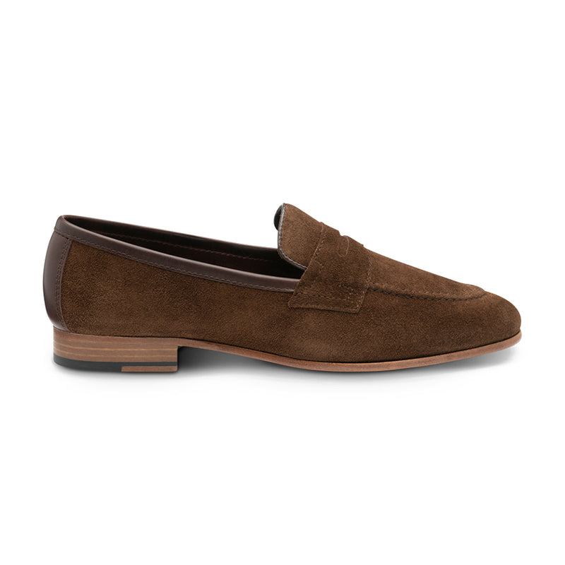 Pantofi Loafer Darwin Dark Brown Suede