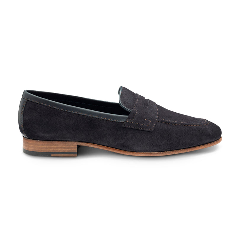 Pantofi Loafer Darwin Navy Suede