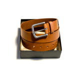 Edgar brass leather strap
