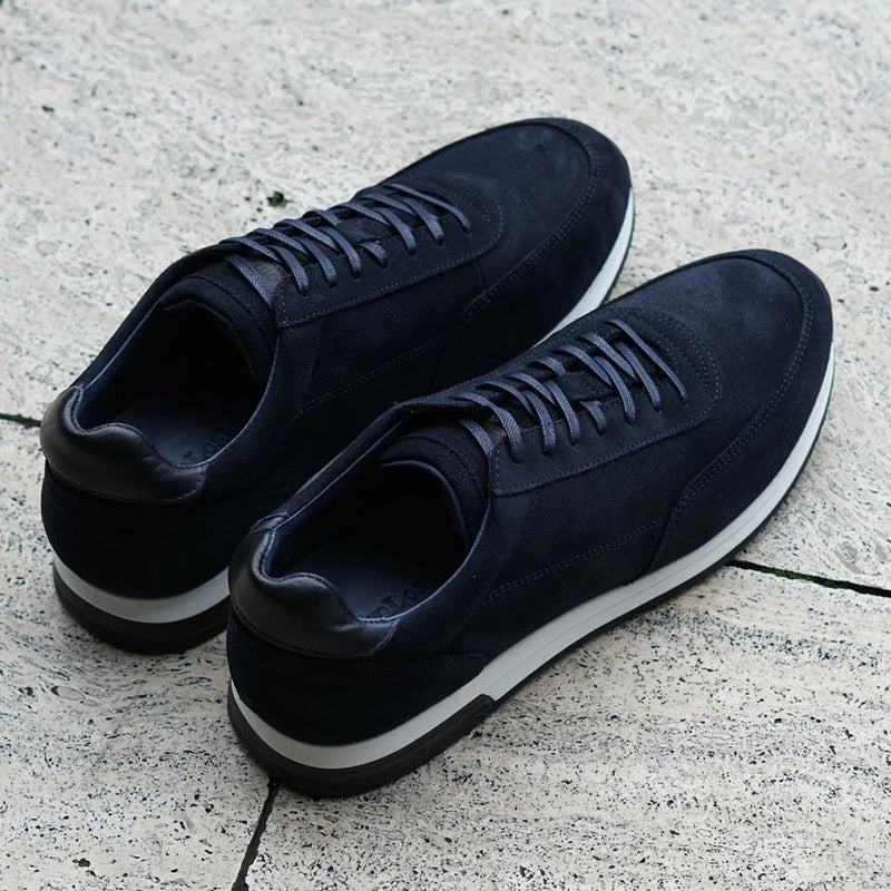 Trainer Bannister Navy Suede