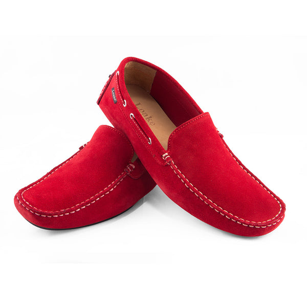 Pantofi Donington Piele Intoarsa Red