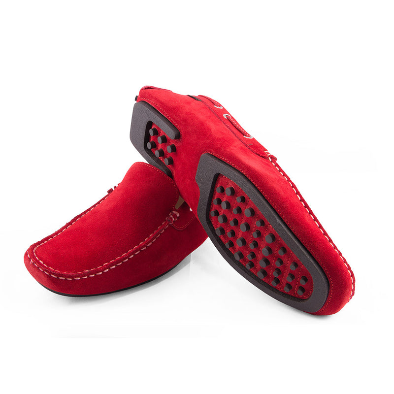 Pantofi Donington Piele Intoarsa Red