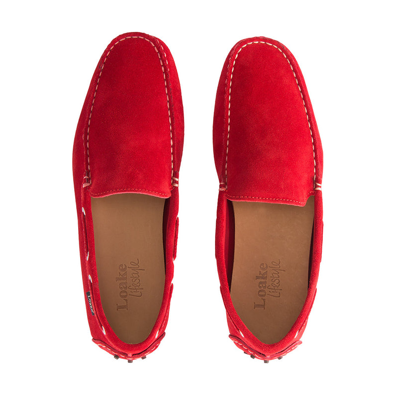 Pantofi Donington Piele Intoarsa Red