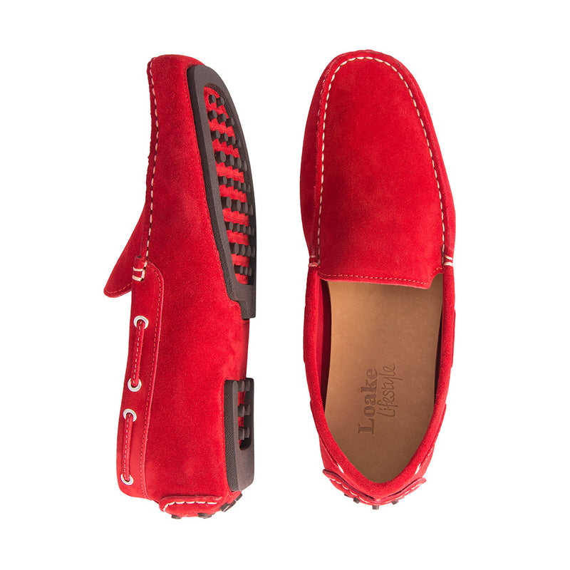 Pantofi Donington Piele Intoarsa Red